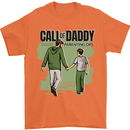Call of Daddy Funny Parody Father's Day Dad Mens T-Shirt Cotton Gildan Orange
