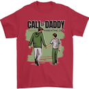Call of Daddy Funny Parody Father's Day Dad Mens T-Shirt Cotton Gildan Red