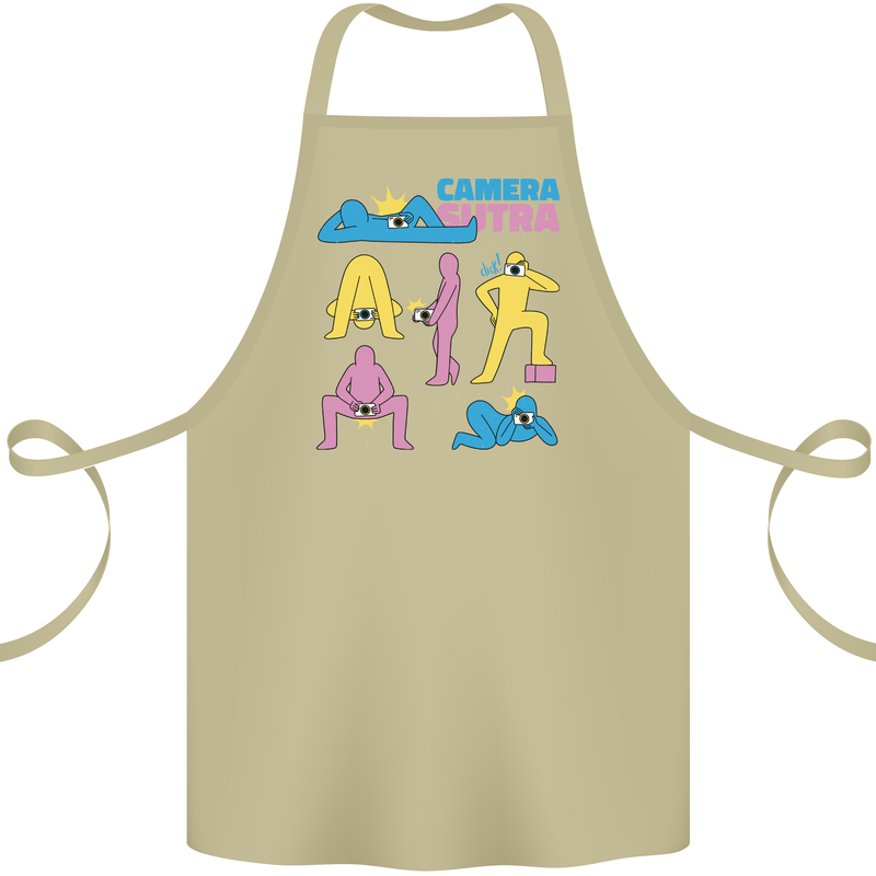 Camera Sutra Photography Photographer Funny Cotton Apron 100% Organic Khaki