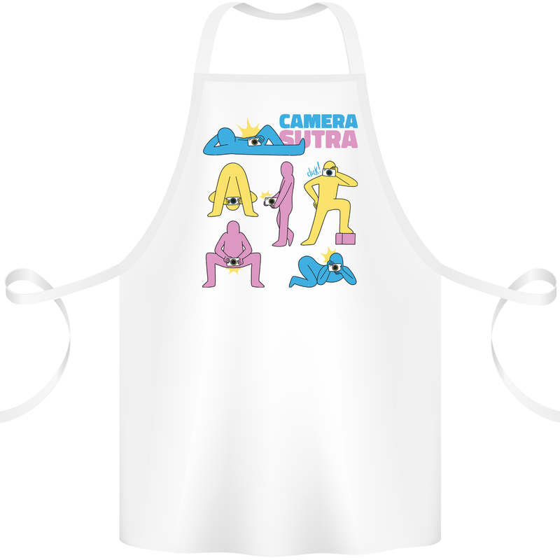 Camera Sutra Photography Photographer Funny Cotton Apron 100% Organic White