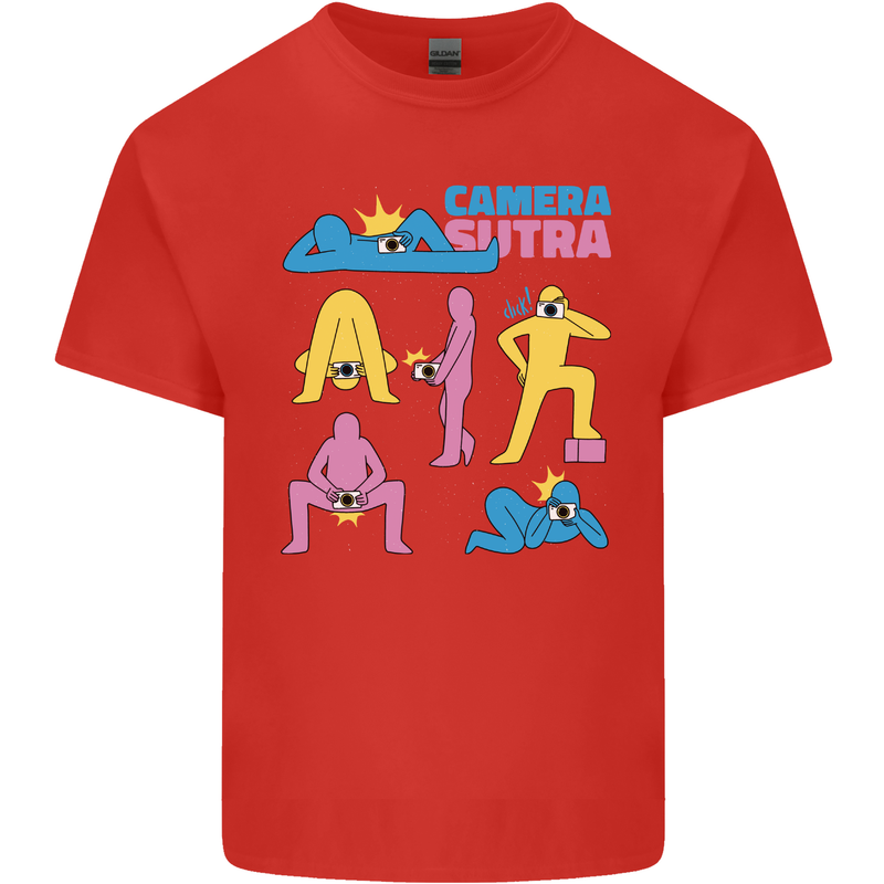 Camera Sutra Photography Photographer Funny Kids T-Shirt Childrens Red