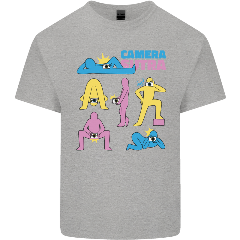 Camera Sutra Photography Photographer Funny Kids T-Shirt Childrens Sports Grey