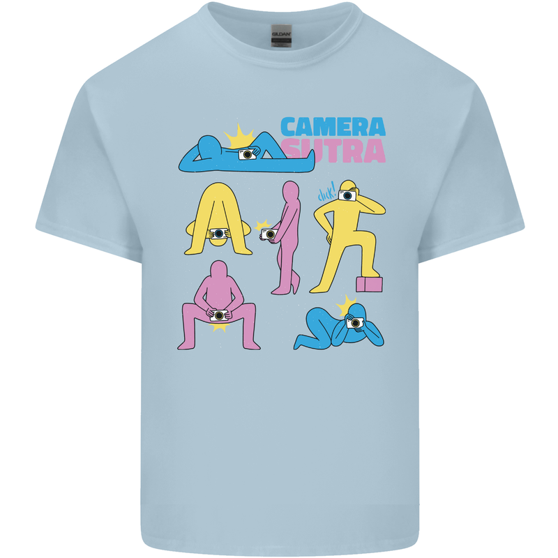 Camera Sutra Photography Photographer Funny Mens Cotton T-Shirt Tee Top Light Blue