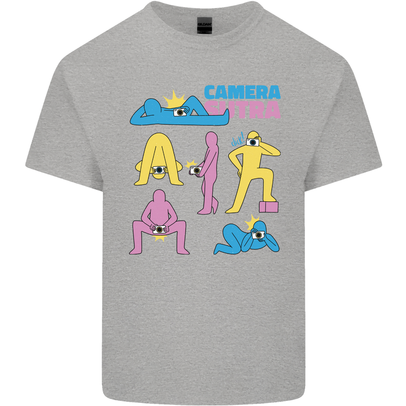 Camera Sutra Photography Photographer Funny Mens Cotton T-Shirt Tee Top Sports Grey