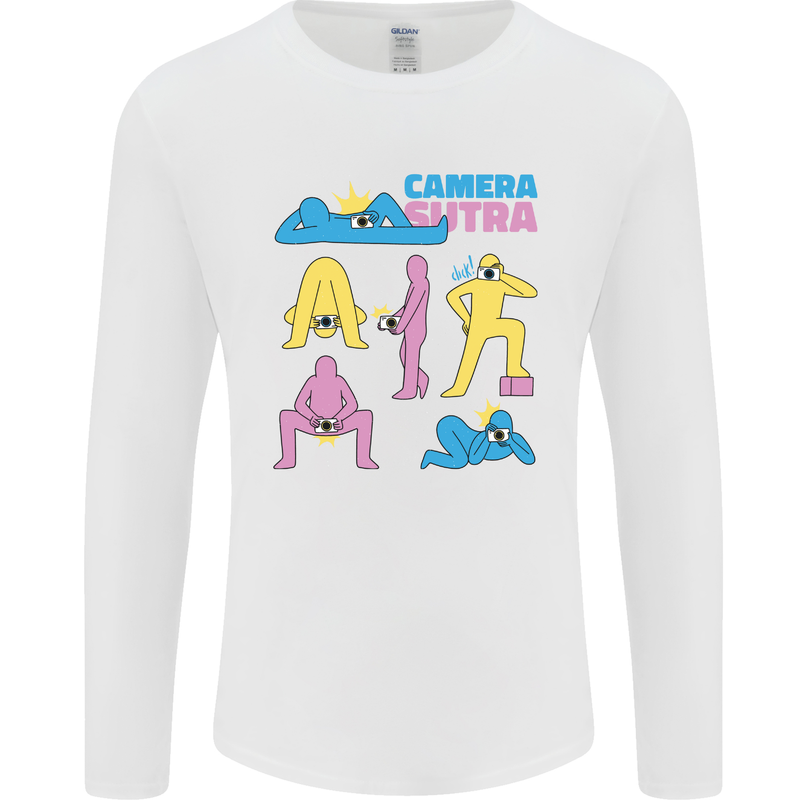 Camera Sutra Photography Photographer Funny Mens Long Sleeve T-Shirt White