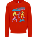 Camera Sutra Photography Photographer Funny Mens Sweatshirt Jumper Bright Red