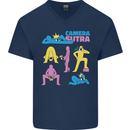 Camera Sutra Photography Photographer Funny Mens V-Neck Cotton T-Shirt Navy Blue