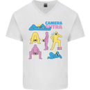 Camera Sutra Photography Photographer Funny Mens V-Neck Cotton T-Shirt White