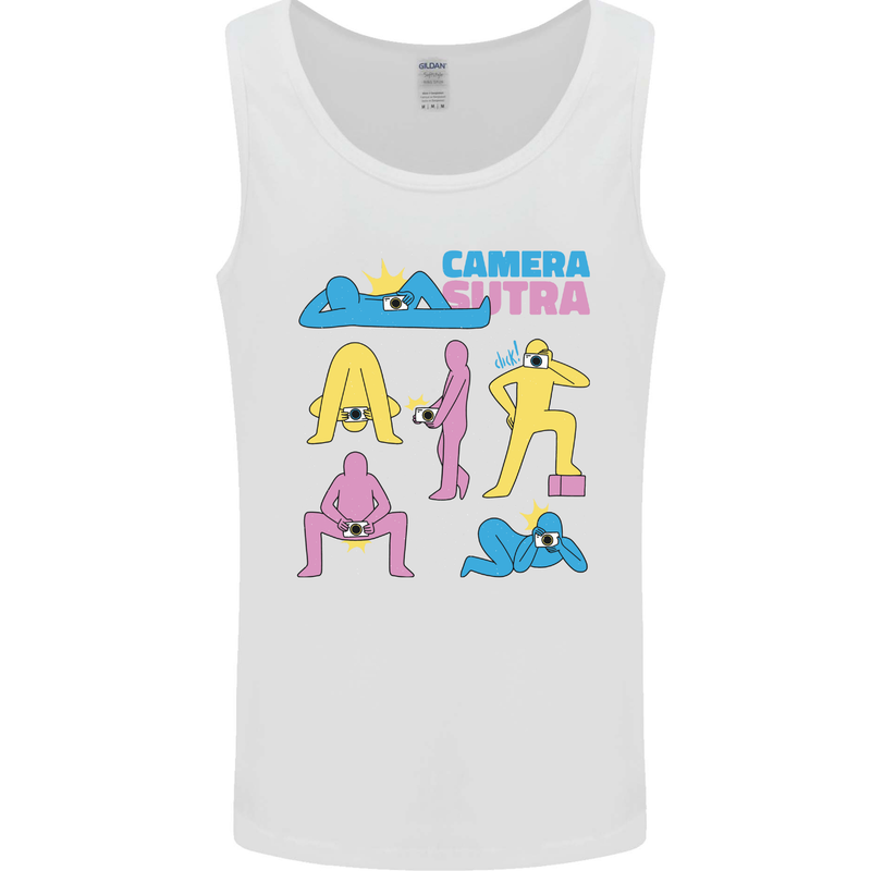 Camera Sutra Photography Photographer Funny Mens Vest Tank Top White