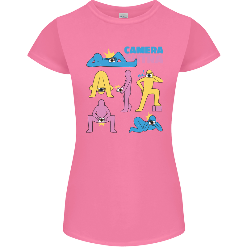 Camera Sutra Photography Photographer Funny Womens Petite Cut T-Shirt Azalea