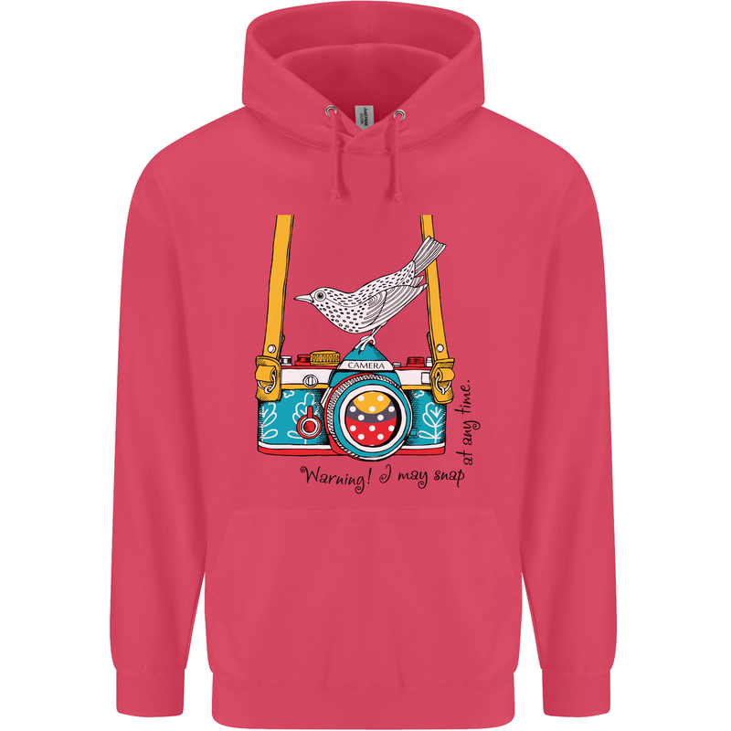 Camera With a Bird Photographer Photography Childrens Kids Hoodie Heliconia