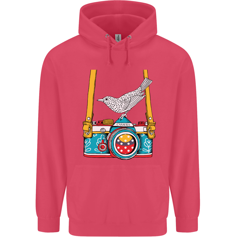 Camera With a Bird Photographer Photography Childrens Kids Hoodie Heliconia
