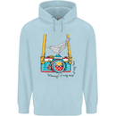 Camera With a Bird Photographer Photography Childrens Kids Hoodie Light Blue