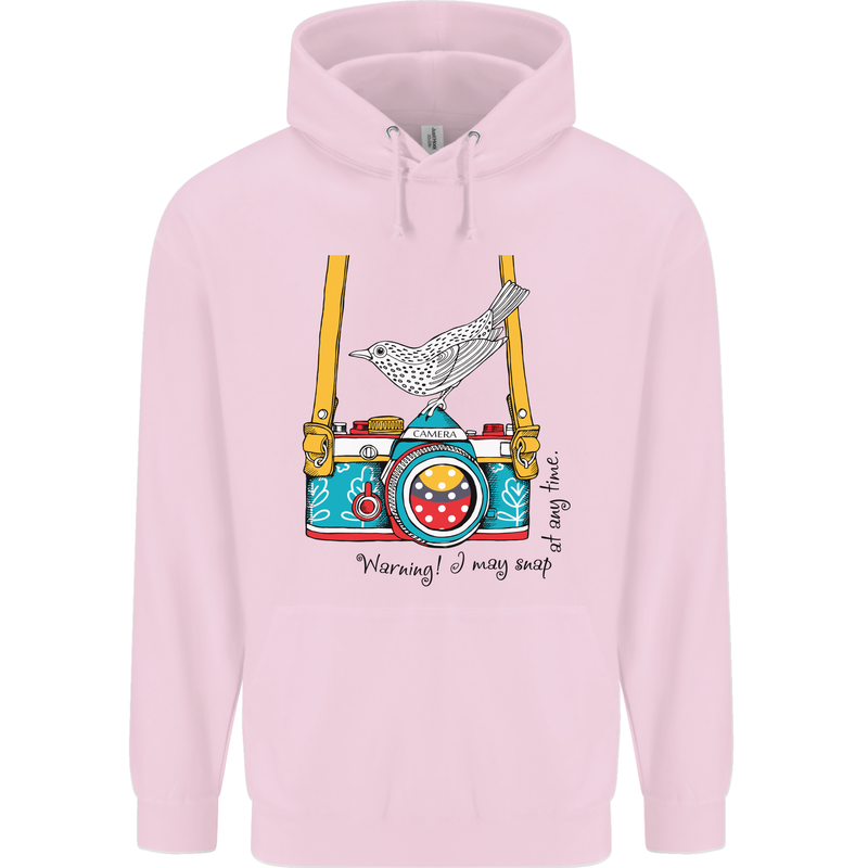 Camera With a Bird Photographer Photography Childrens Kids Hoodie Light Pink