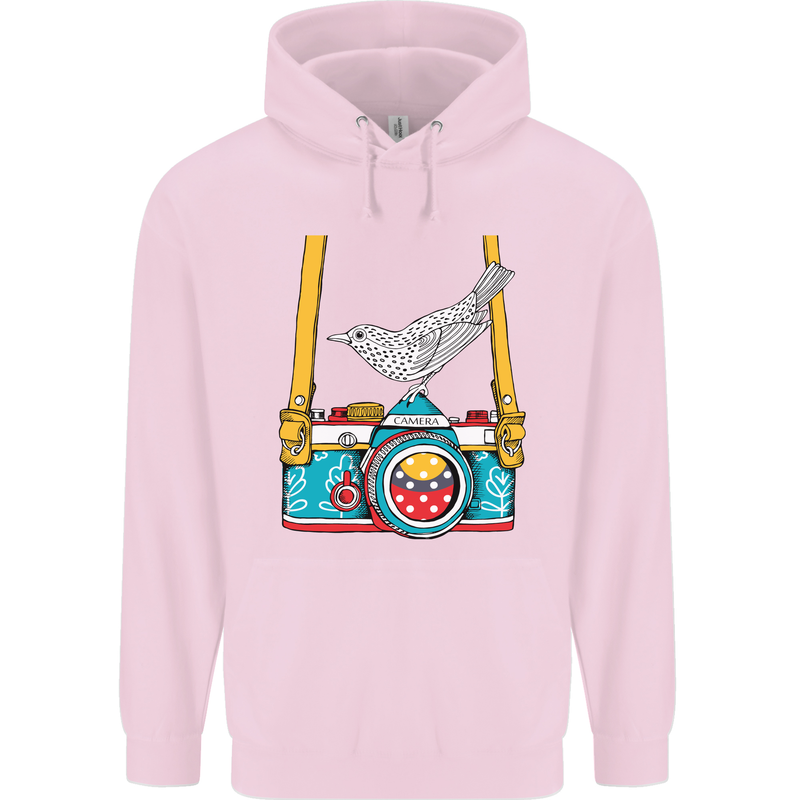 Camera With a Bird Photographer Photography Childrens Kids Hoodie Light Pink