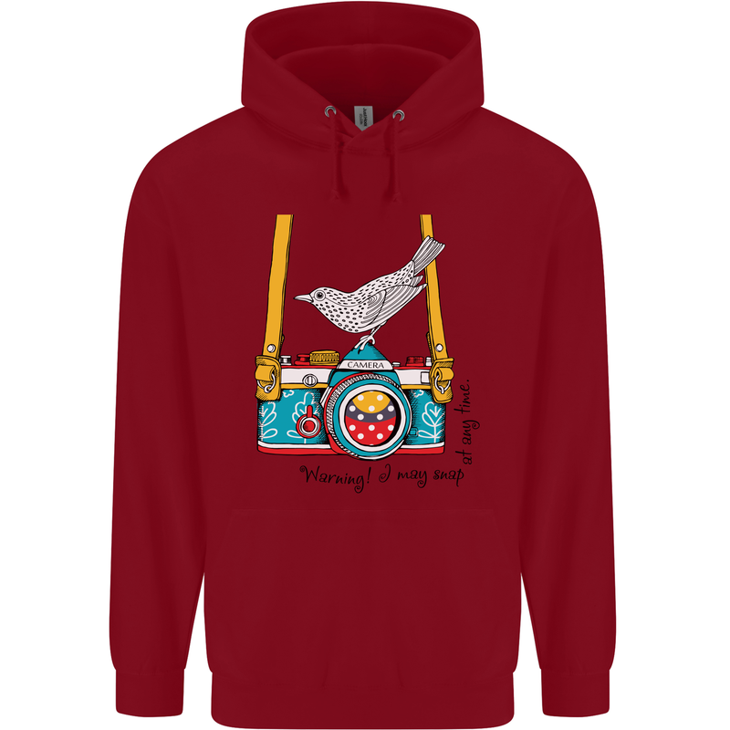 Camera With a Bird Photographer Photography Childrens Kids Hoodie Red