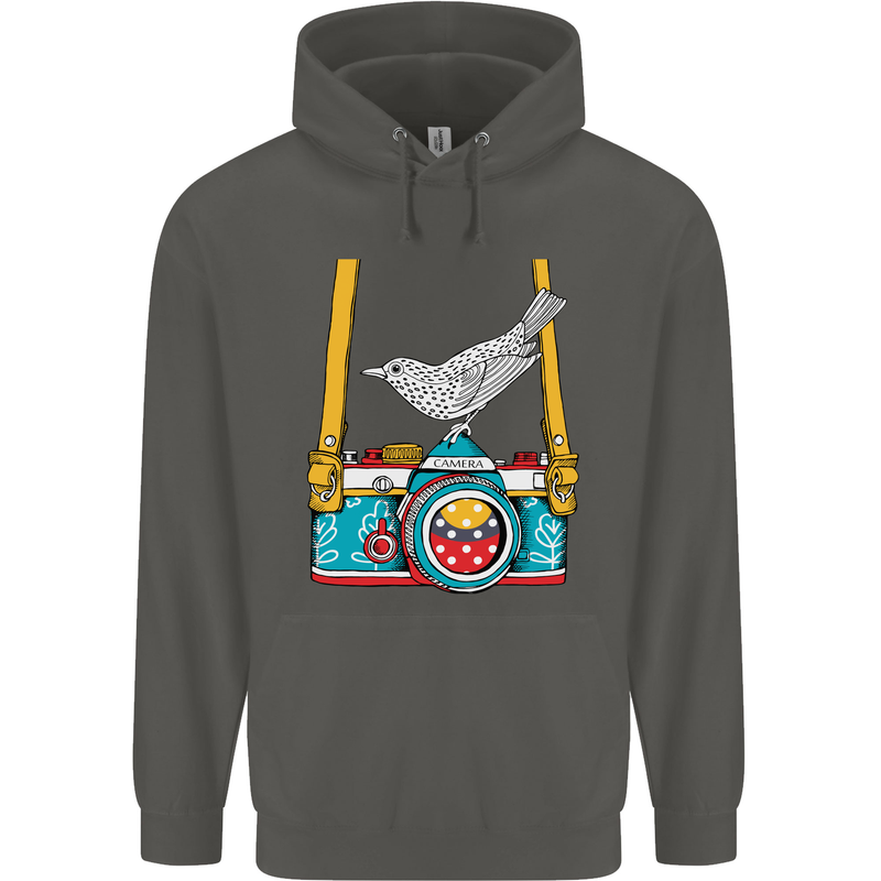 Camera With a Bird Photographer Photography Childrens Kids Hoodie Storm Grey