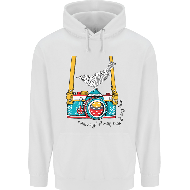 Camera With a Bird Photographer Photography Childrens Kids Hoodie White