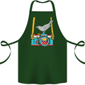 Camera With a Bird Photographer Photography Cotton Apron 100% Organic Forest Green