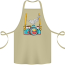 Camera With a Bird Photographer Photography Cotton Apron 100% Organic Khaki