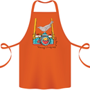 Camera With a Bird Photographer Photography Cotton Apron 100% Organic Orange