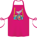 Camera With a Bird Photographer Photography Cotton Apron 100% Organic Pink