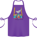 Camera With a Bird Photographer Photography Cotton Apron 100% Organic Purple