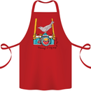 Camera With a Bird Photographer Photography Cotton Apron 100% Organic Red