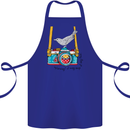 Camera With a Bird Photographer Photography Cotton Apron 100% Organic Royal Blue