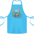 Camera With a Bird Photographer Photography Cotton Apron 100% Organic Turquoise