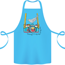 Camera With a Bird Photographer Photography Cotton Apron 100% Organic Turquoise