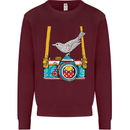 Camera With a Bird Photographer Photography Kids Sweatshirt Jumper Maroon