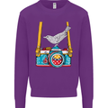 Camera With a Bird Photographer Photography Kids Sweatshirt Jumper Purple