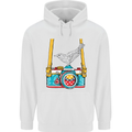 Camera With a Bird Photographer Photography Mens 80% Cotton Hoodie White