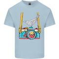 Camera With a Bird Photographer Photography Mens Cotton T-Shirt Tee Top Light Blue