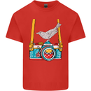 Camera With a Bird Photographer Photography Mens Cotton T-Shirt Tee Top Red