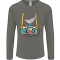 Camera With a Bird Photographer Photography Mens Long Sleeve T-Shirt Charcoal