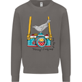 Camera With a Bird Photographer Photography Mens Sweatshirt Jumper Charcoal