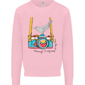 Camera With a Bird Photographer Photography Mens Sweatshirt Jumper Light Pink