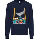 Camera With a Bird Photographer Photography Mens Sweatshirt Jumper Navy Blue