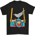Camera With a Bird Photographer Photography Mens T-Shirt Cotton Gildan Black