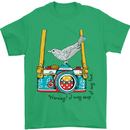 Camera With a Bird Photographer Photography Mens T-Shirt Cotton Gildan Irish Green