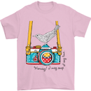 Camera With a Bird Photographer Photography Mens T-Shirt Cotton Gildan Light Pink
