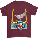 Camera With a Bird Photographer Photography Mens T-Shirt Cotton Gildan Maroon