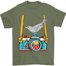 Camera With a Bird Photographer Photography Mens T-Shirt Cotton Gildan Military Green