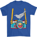 Camera With a Bird Photographer Photography Mens T-Shirt Cotton Gildan Royal Blue