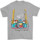 Camera With a Bird Photographer Photography Mens T-Shirt Cotton Gildan Sports Grey