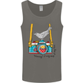 Camera With a Bird Photographer Photography Mens Vest Tank Top Charcoal