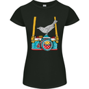 Camera With a Bird Photographer Photography Womens Petite Cut T-Shirt Black