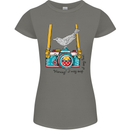 Camera With a Bird Photographer Photography Womens Petite Cut T-Shirt Charcoal